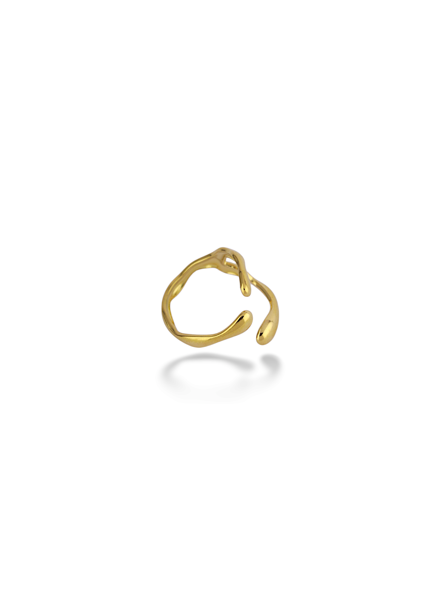 Elowen Adjustable Open Gold Ring with Elegant Style