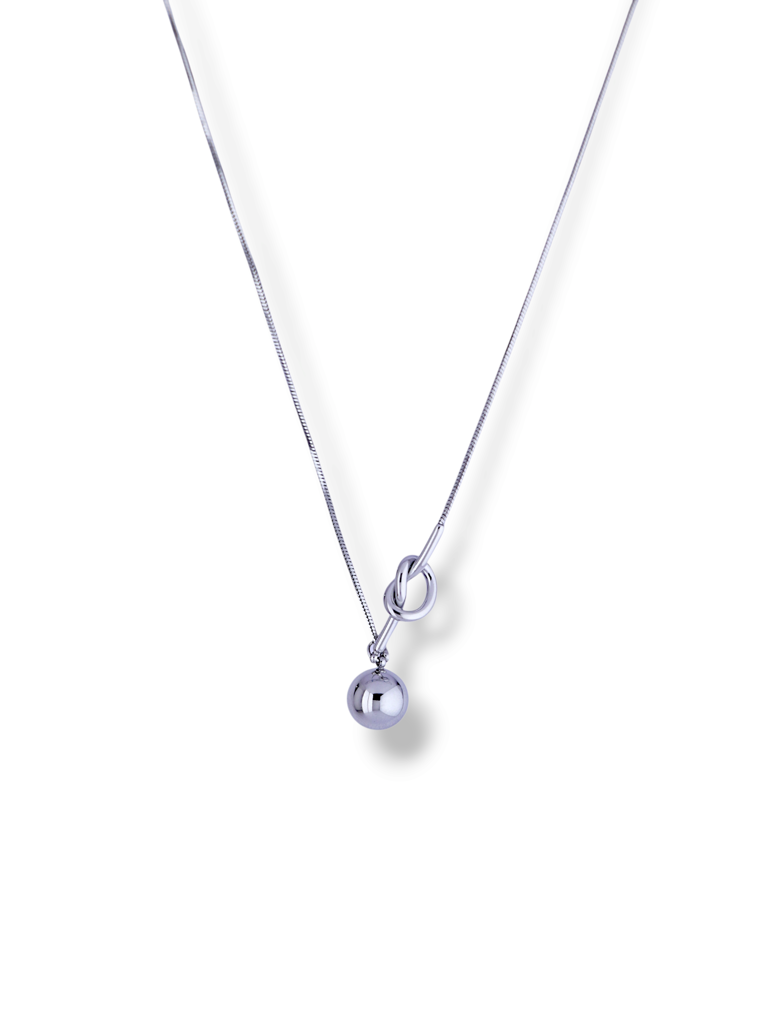 Knot Sphere Pendant Necklace