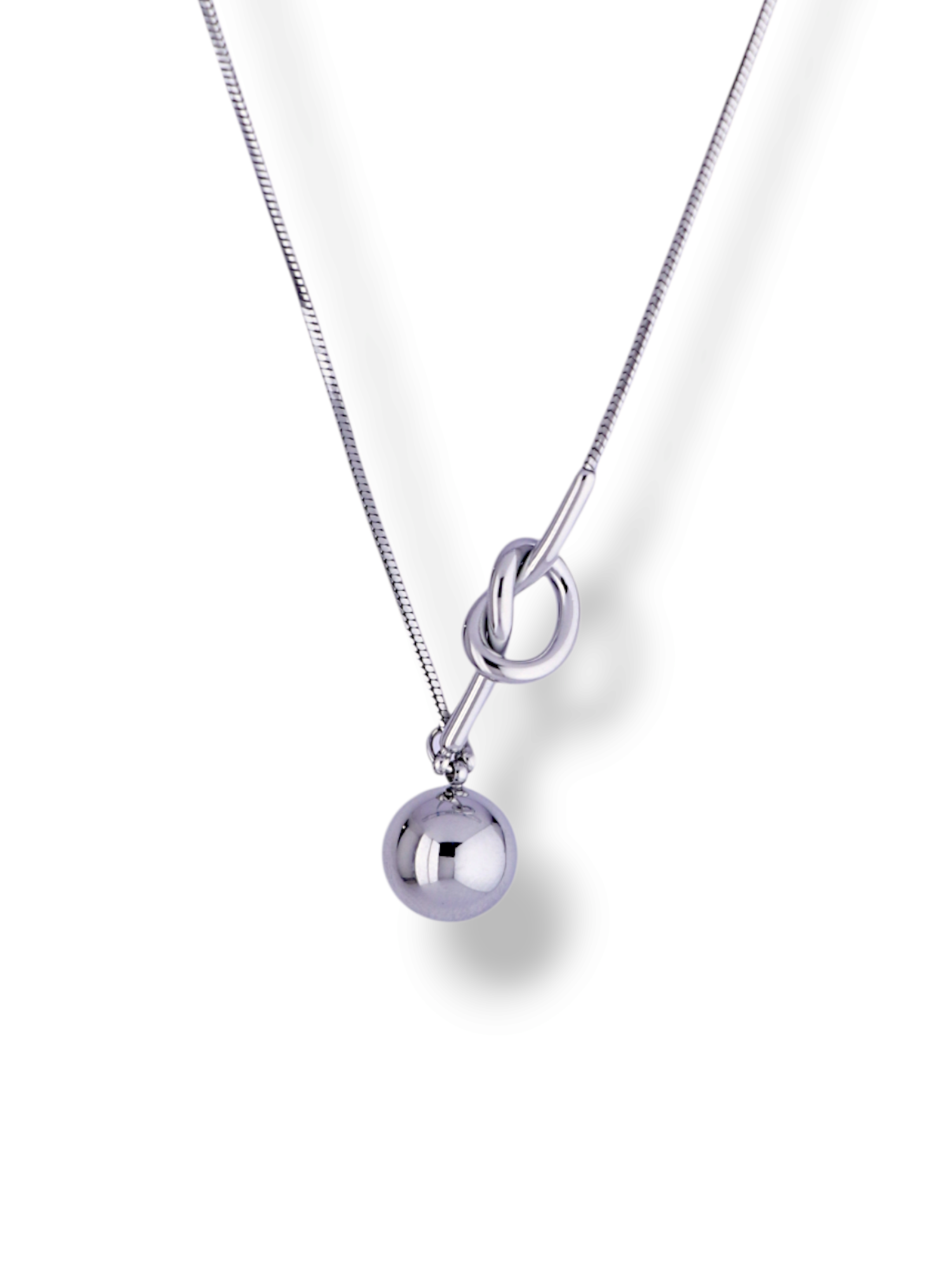 Knot Sphere Pendant Necklace