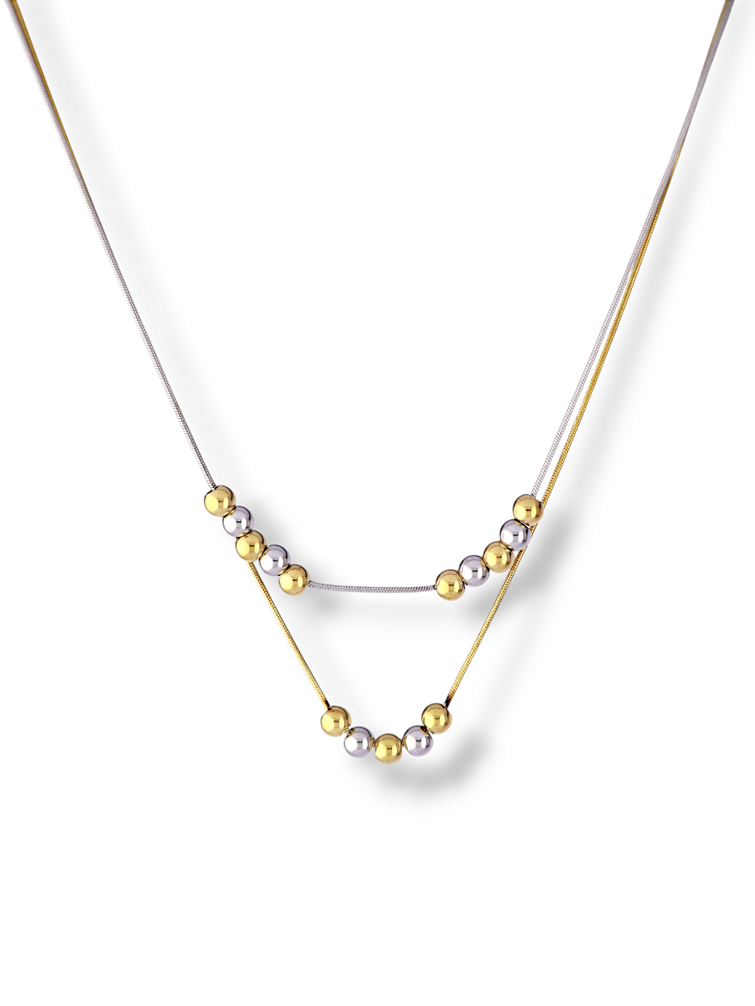 Two Strand Mixed Bead Necklace