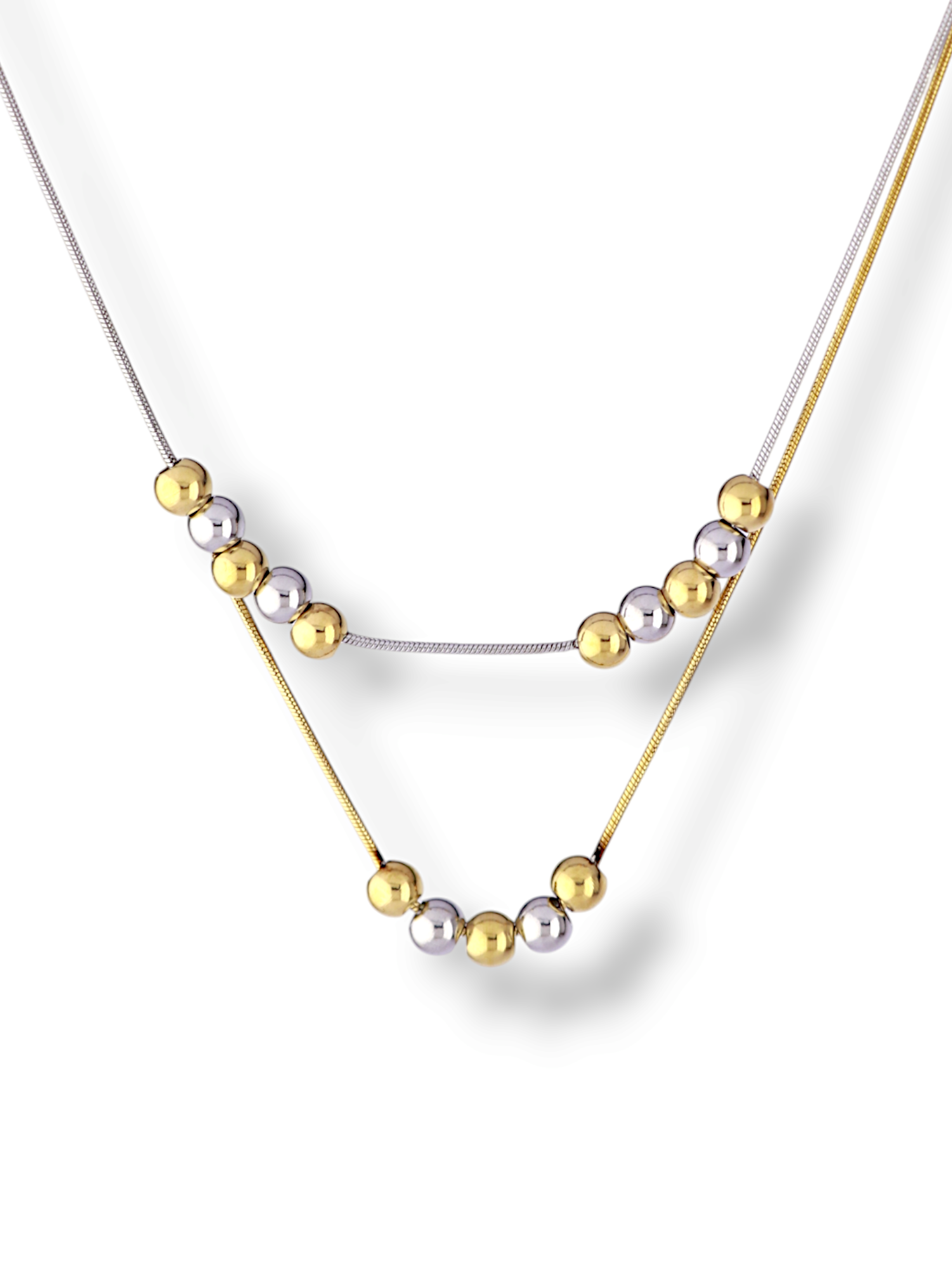 Two Strand Mixed Bead Necklace