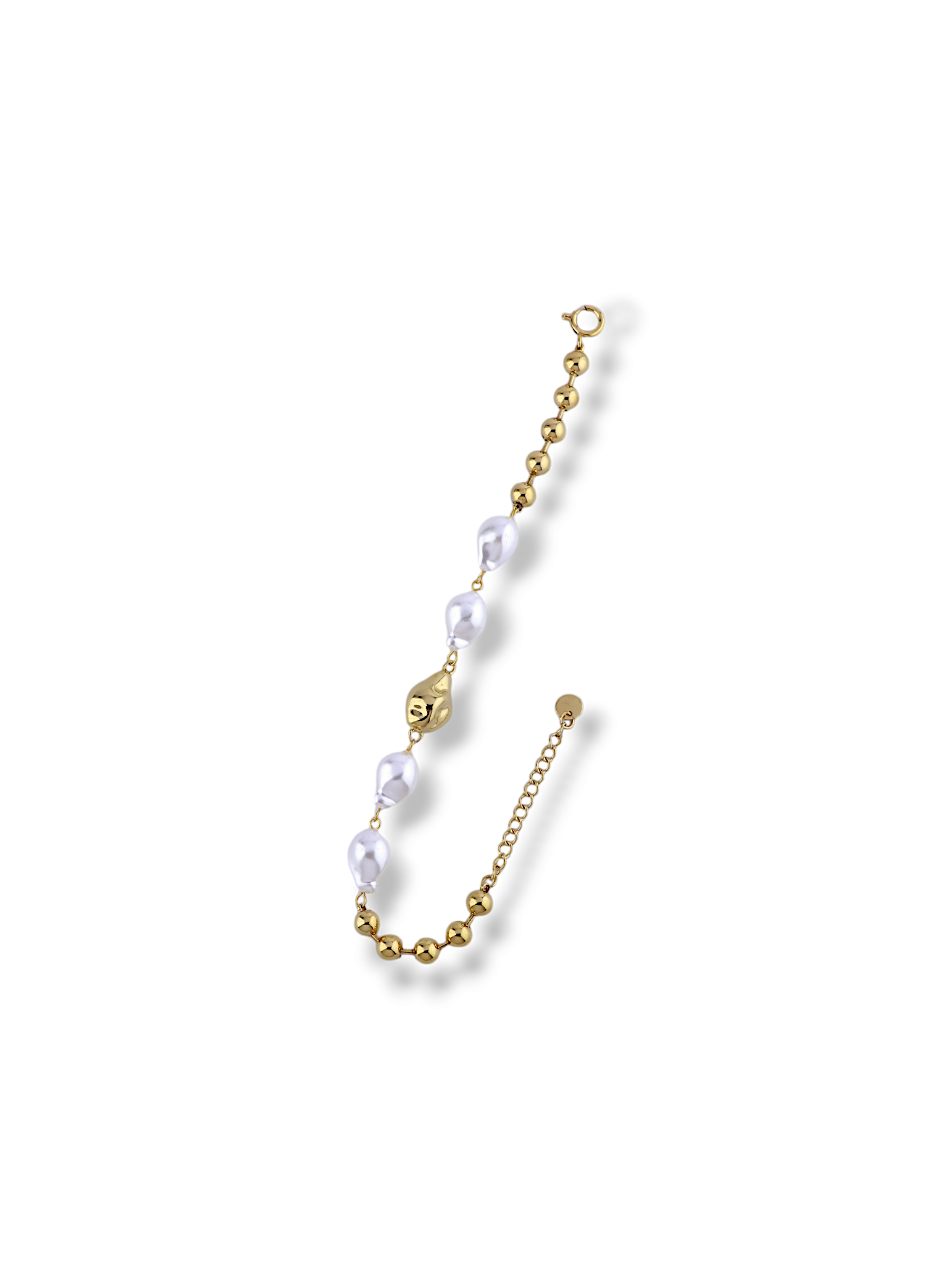 Tide Pearl Gold Bracelet with Elegant Bead Accents
