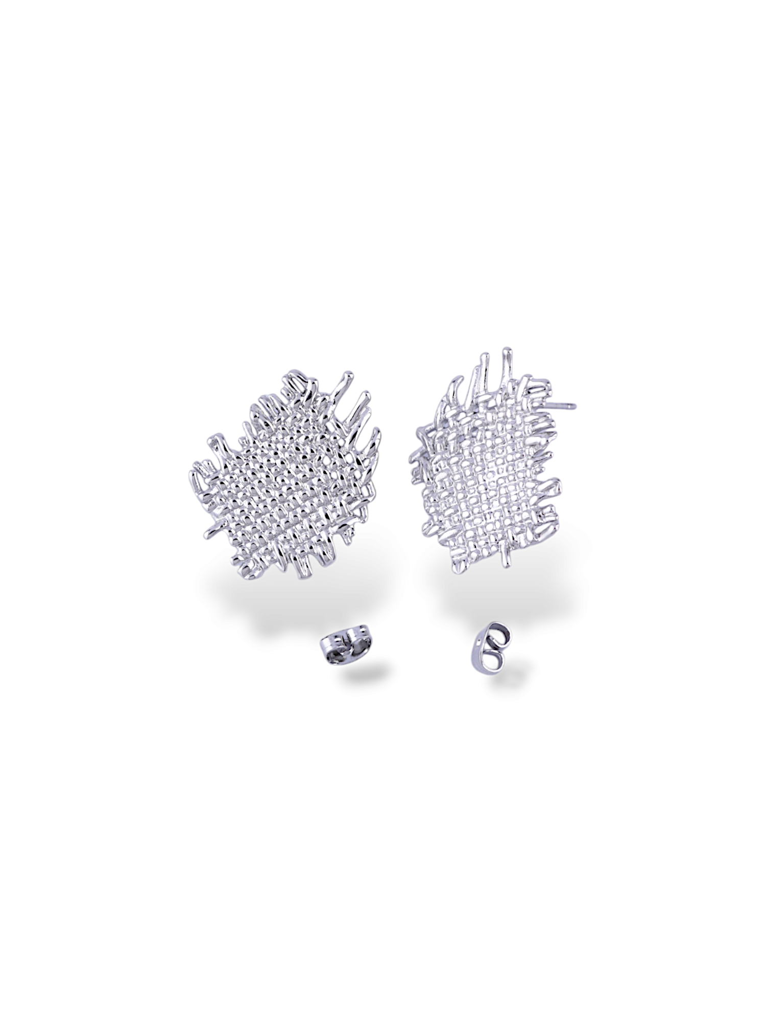 Textured Stud Earrings with Soft Modern Shine