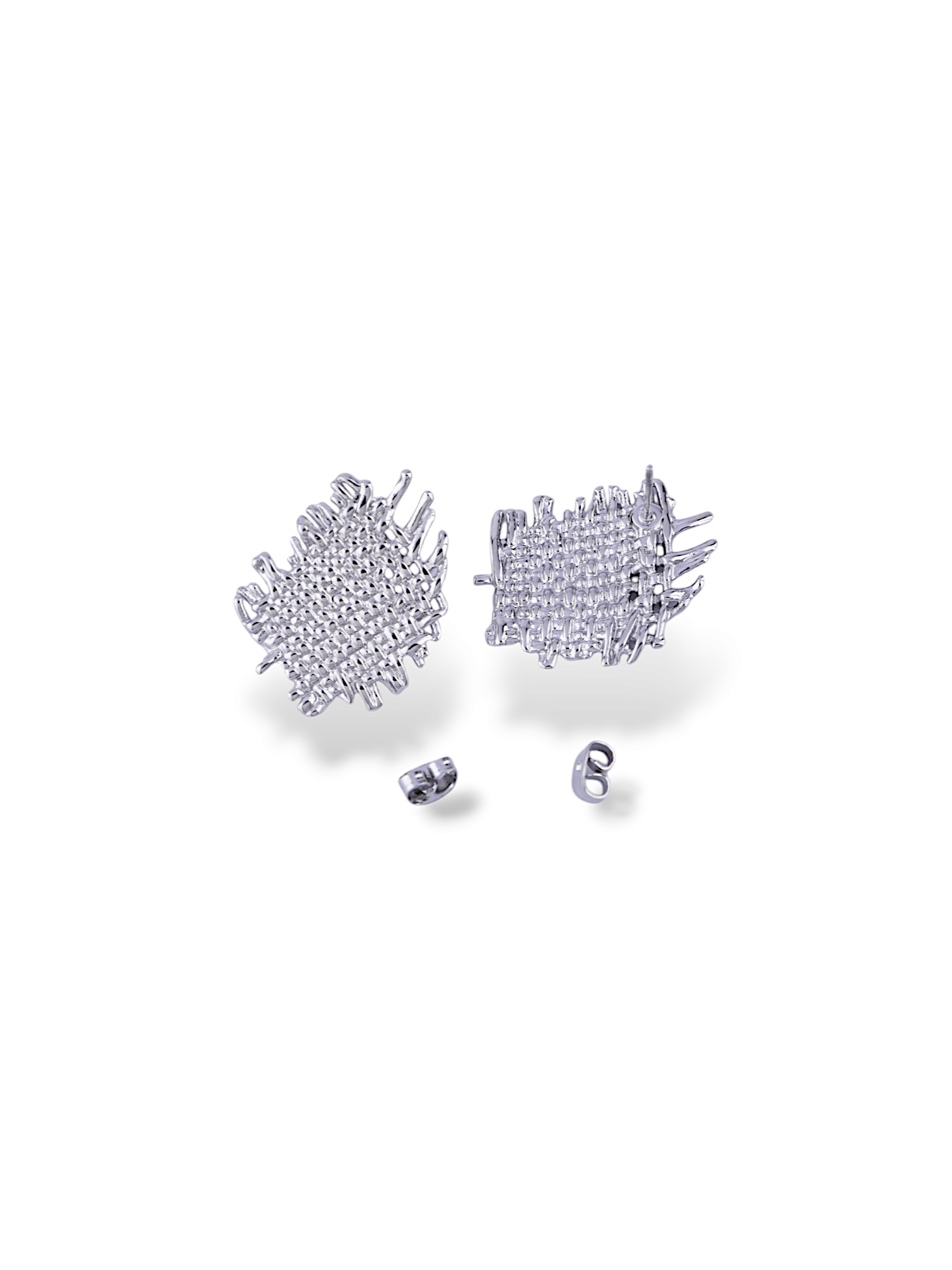Textured Stud Earrings with Soft Modern Shine