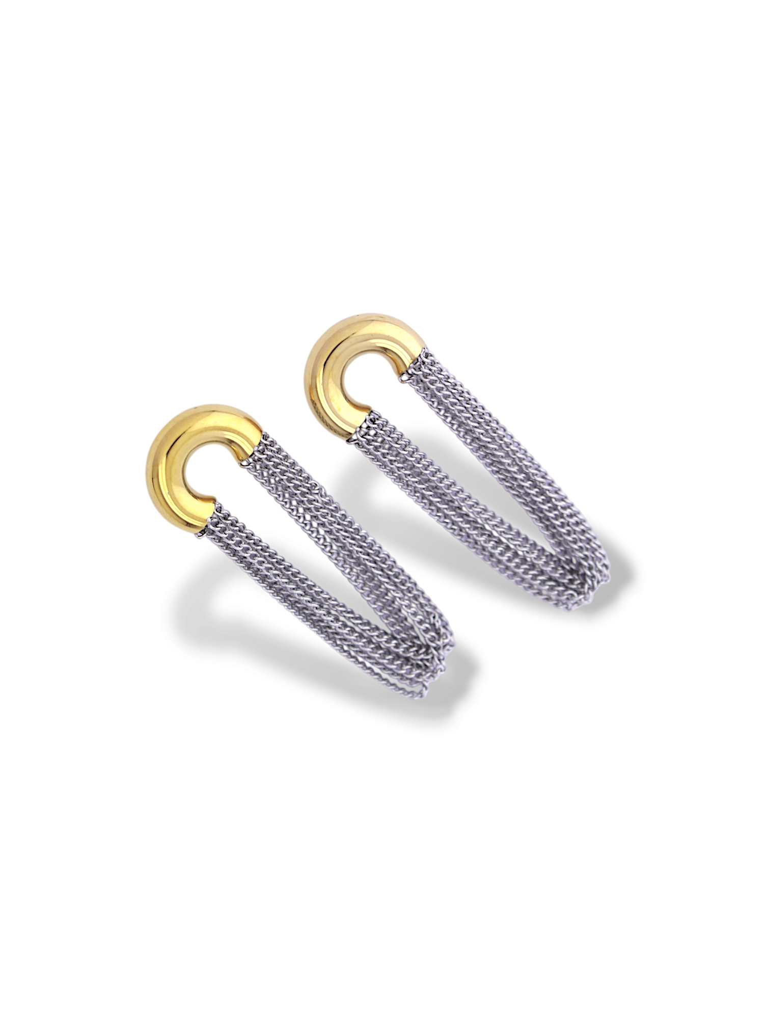 Elegant Silver Long Chain Drop Earrings for Women