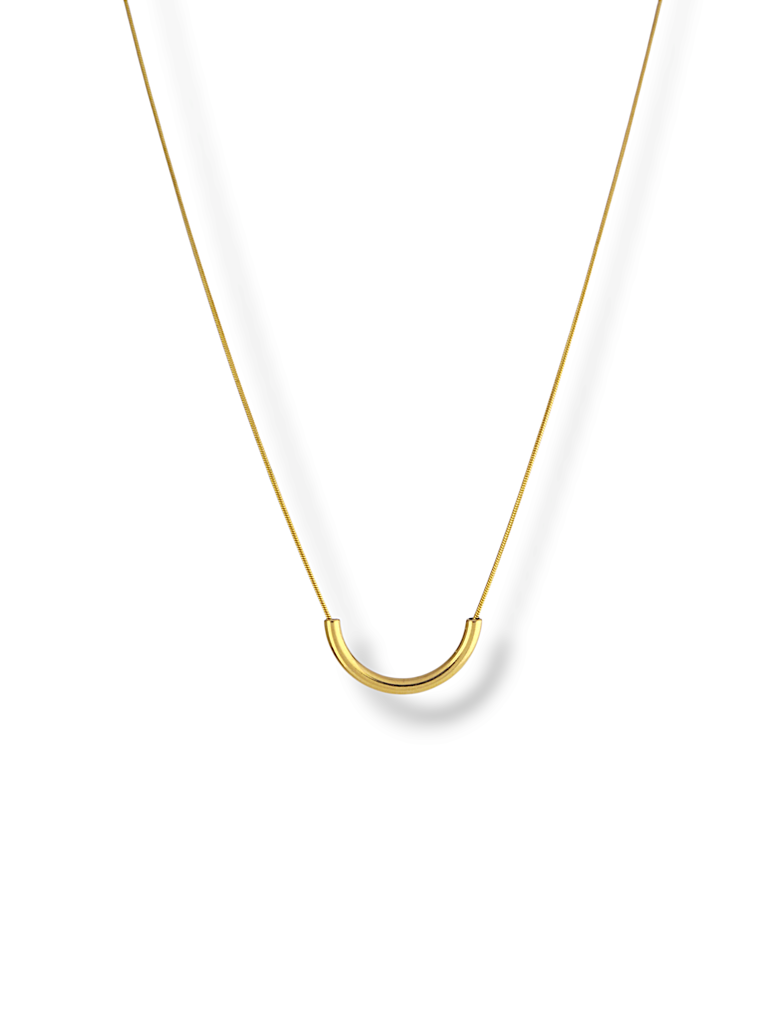 Arc Tube Pendant Necklace