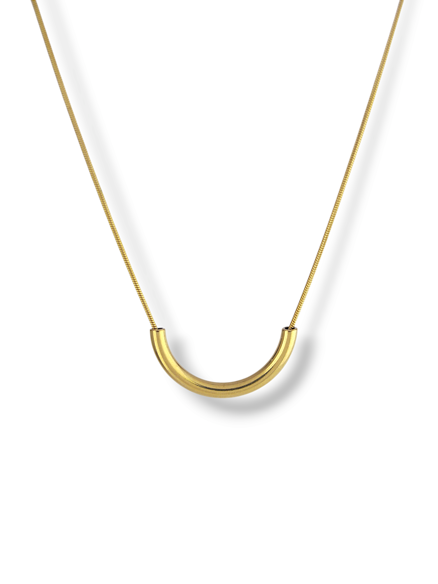 Arc Tube Pendant Necklace