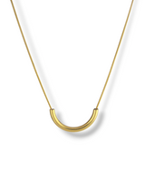 Arc Tube Pendant Necklace