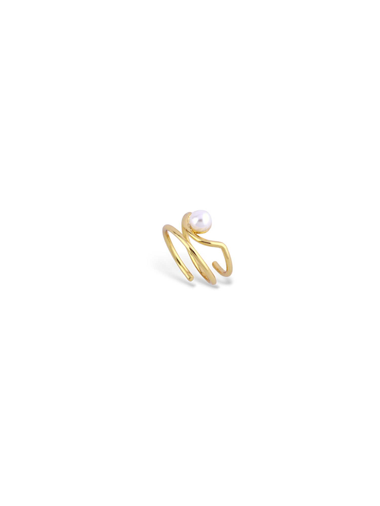 Pearl Twisted Band Ring
