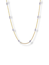 Necklace with Silver Beads Gold Finish - Doulaat