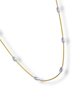 Necklace with Silver Beads Gold Finish - Doulaat
