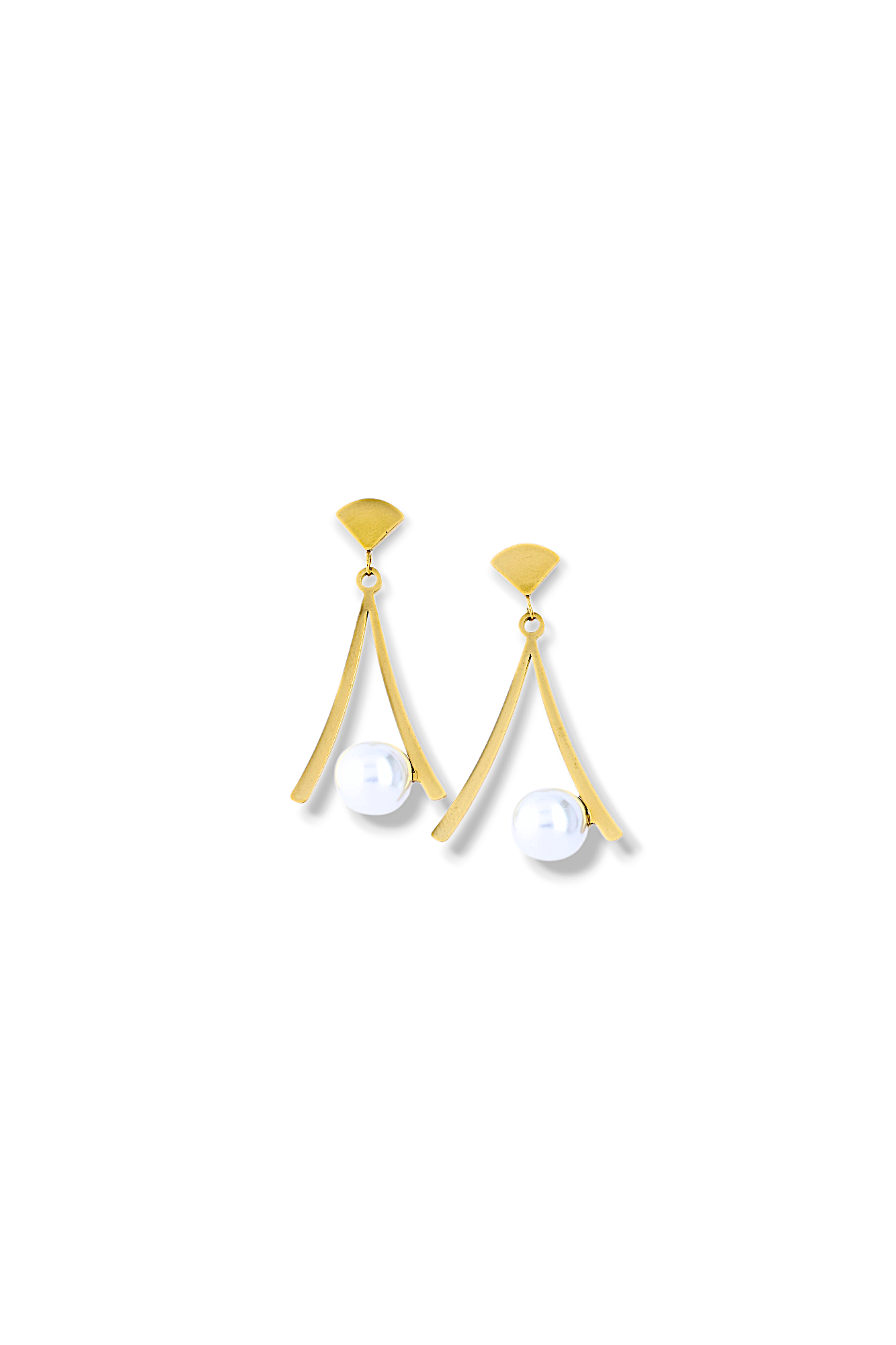 Geometric Pearl Jewelry Set