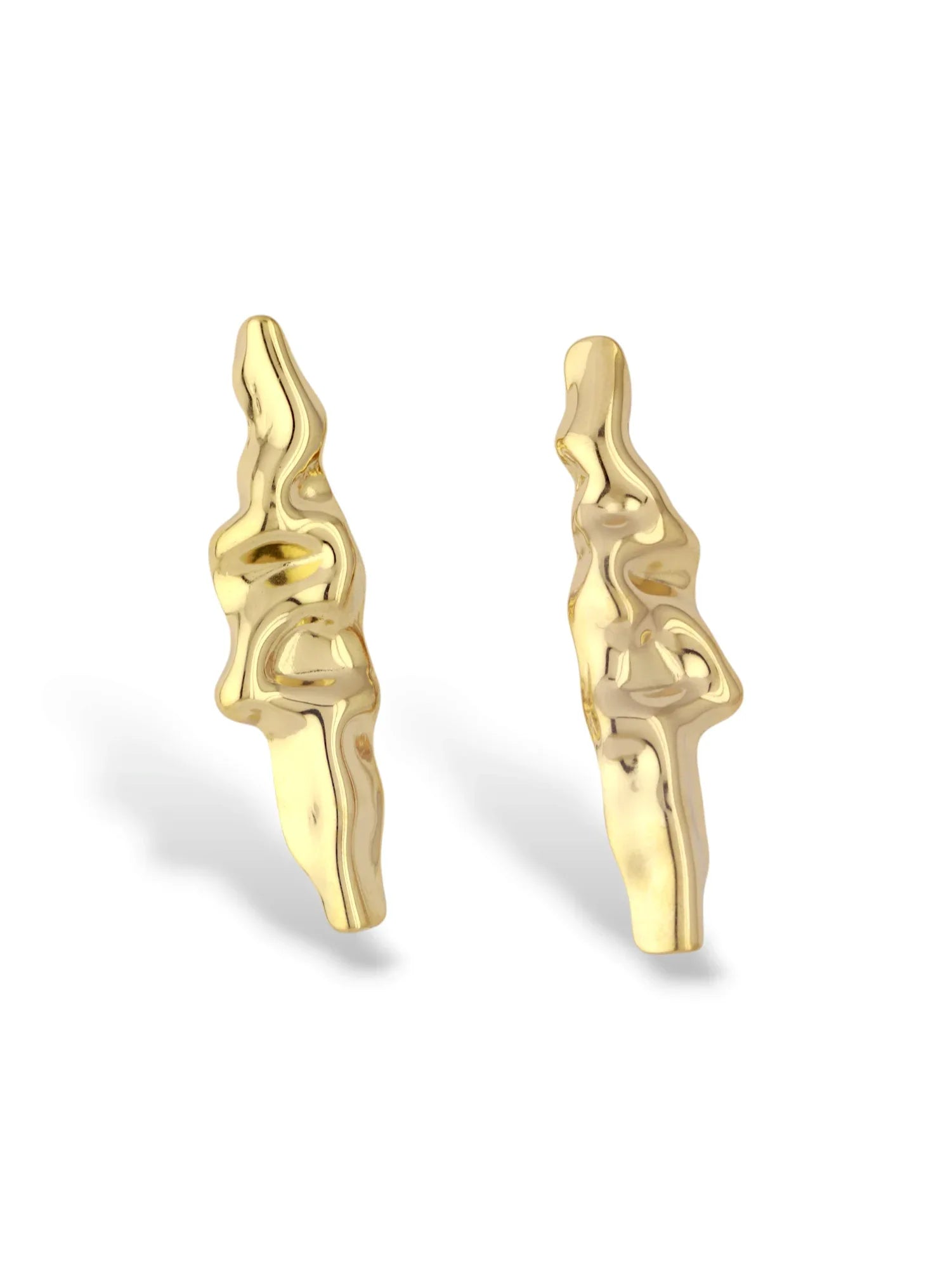 Elegant Gold Silken Drop Pendant and Earring Set - Doulaat