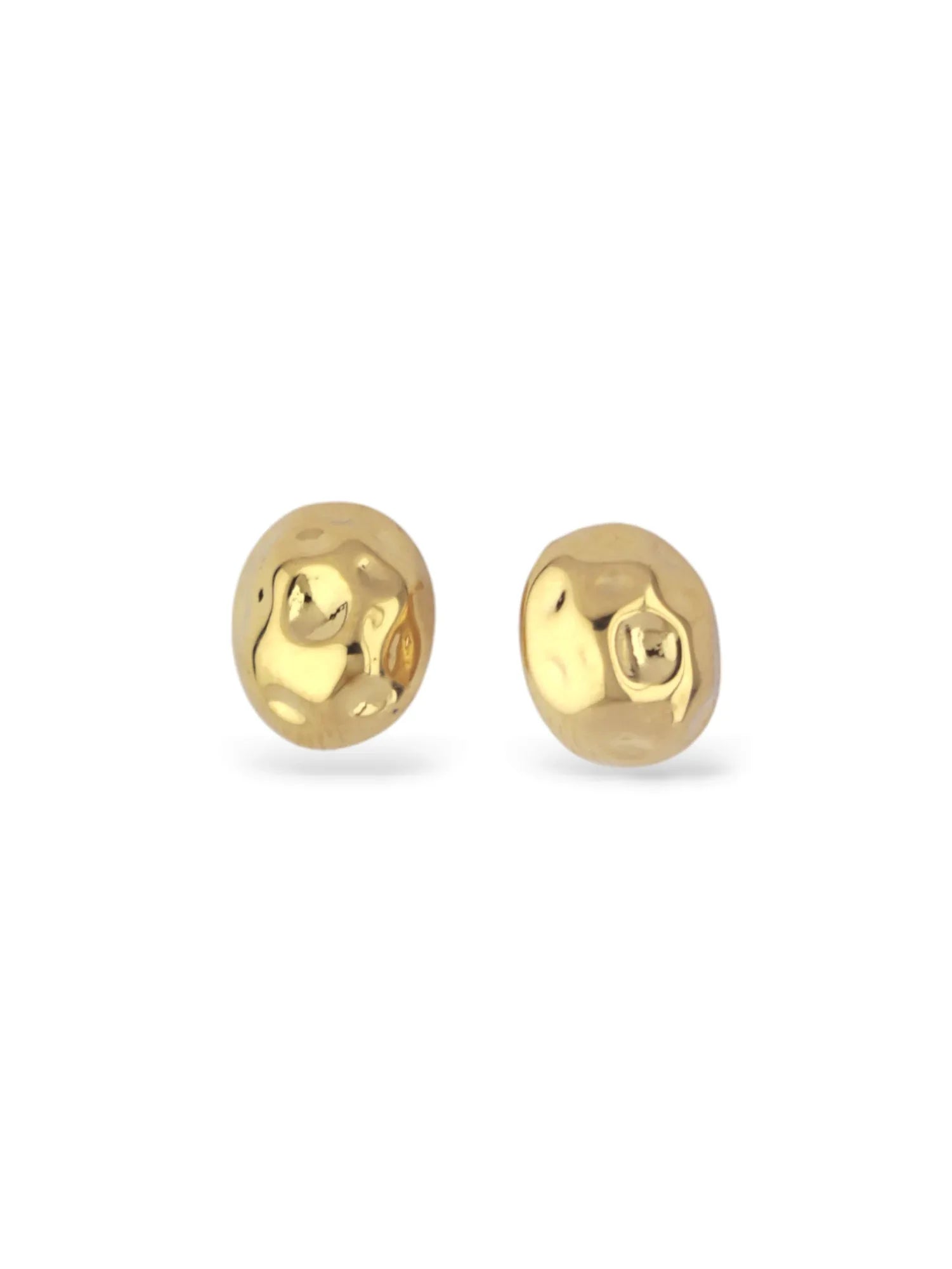Sol Glow Studs with Smooth Rounded Gold Finish - Doulaat