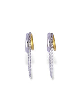 Modern Dual Tone Spike Drop Earrings - Doulaat