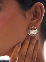 Elegant Mirage Loop Earrings with Soft Pearl Glow Touch