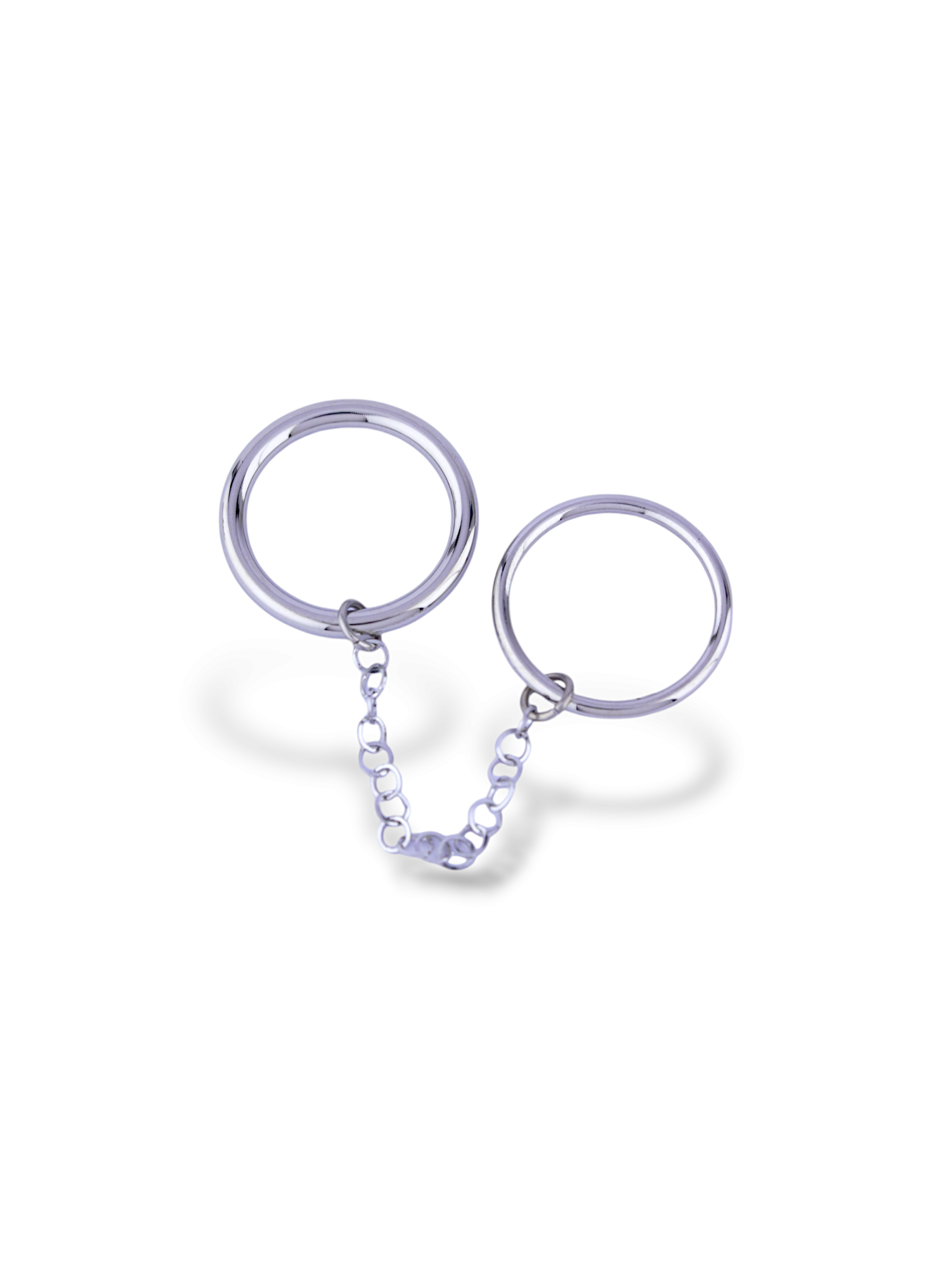 Twin Knot Linked Silver Ring