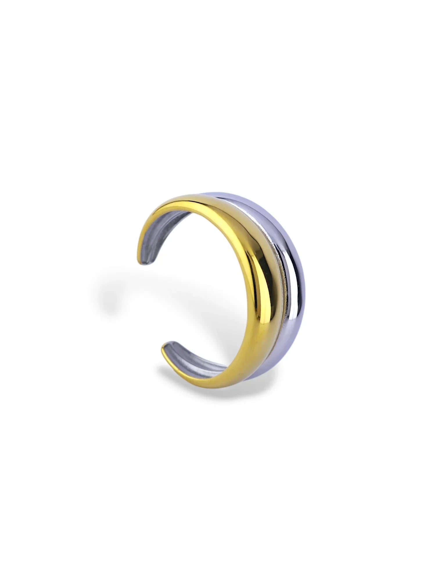 Modern Twinray Bangle with Two-Tone Metallic Finish - Doulaat