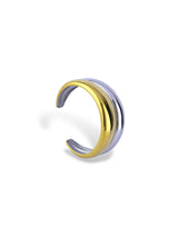 Modern Twinray Bangle with Two-Tone Metallic Finish - Doulaat