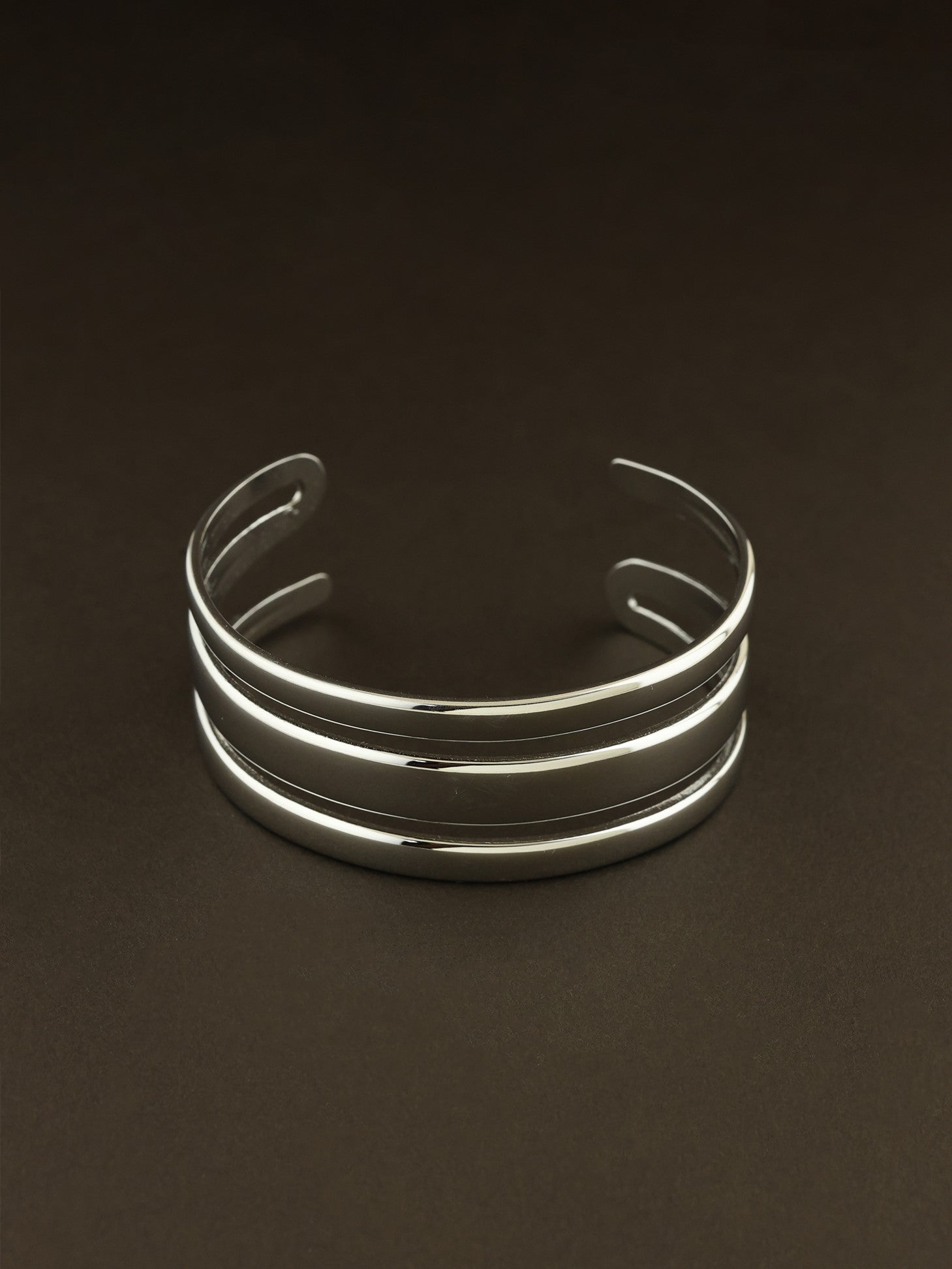 Triple Line Open Bangle