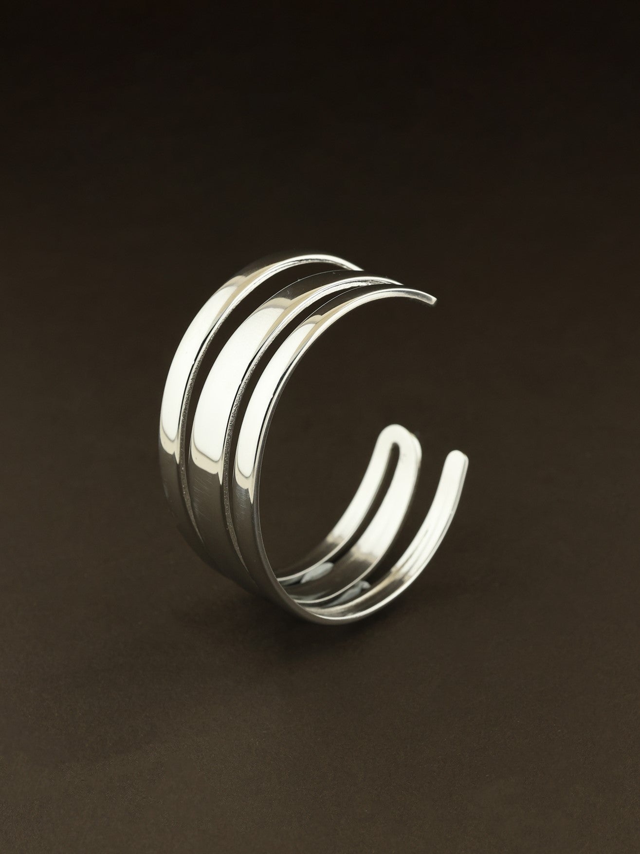 Triple Line Open Bangle