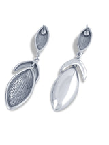 Modern Silver Leaf Dangle Earrings for Everyday Style