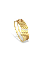 Cuff Bangle with Modern Lines