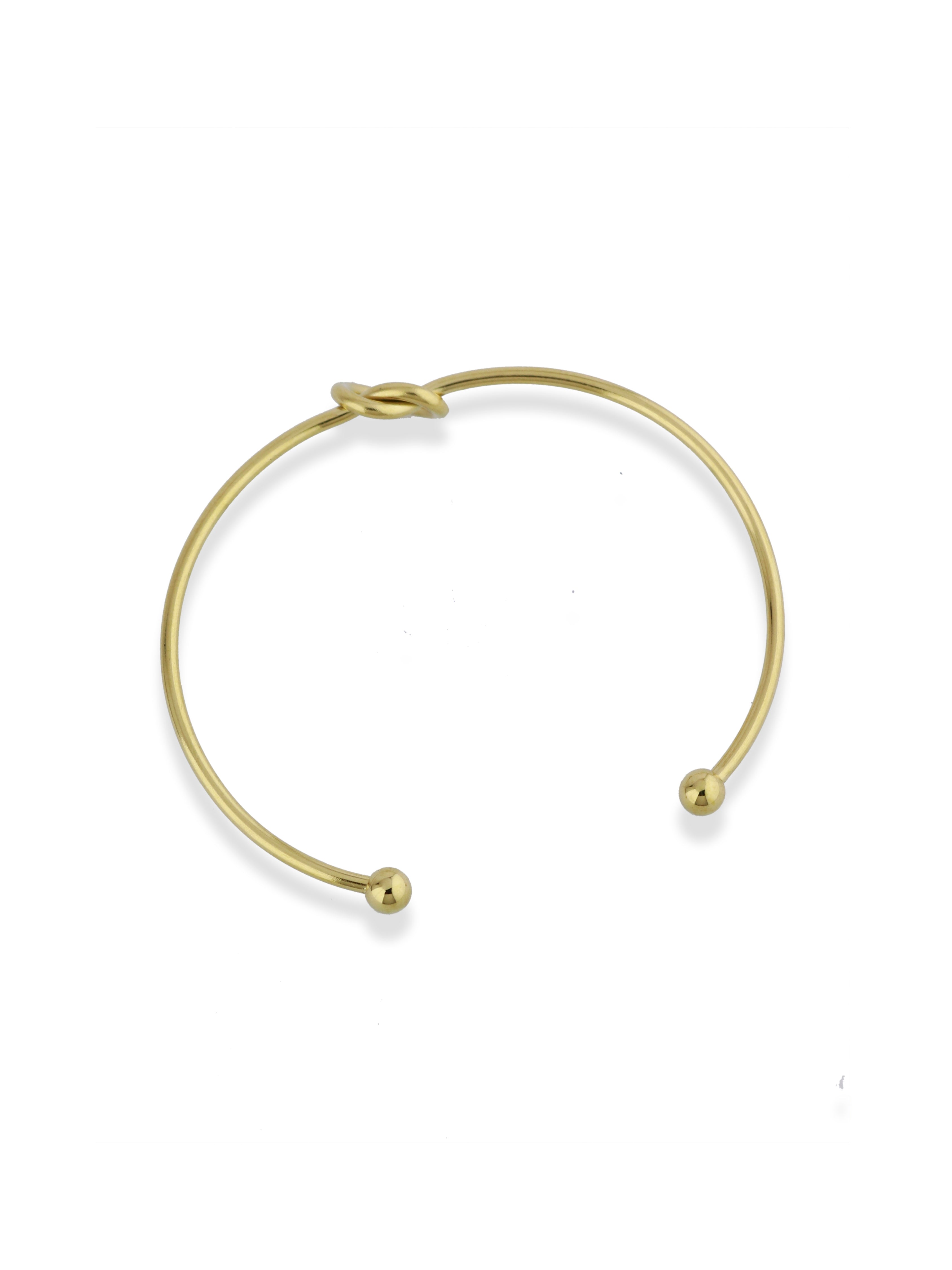 Eternal Knot Gold Plated Open Cuff Bangles for Women