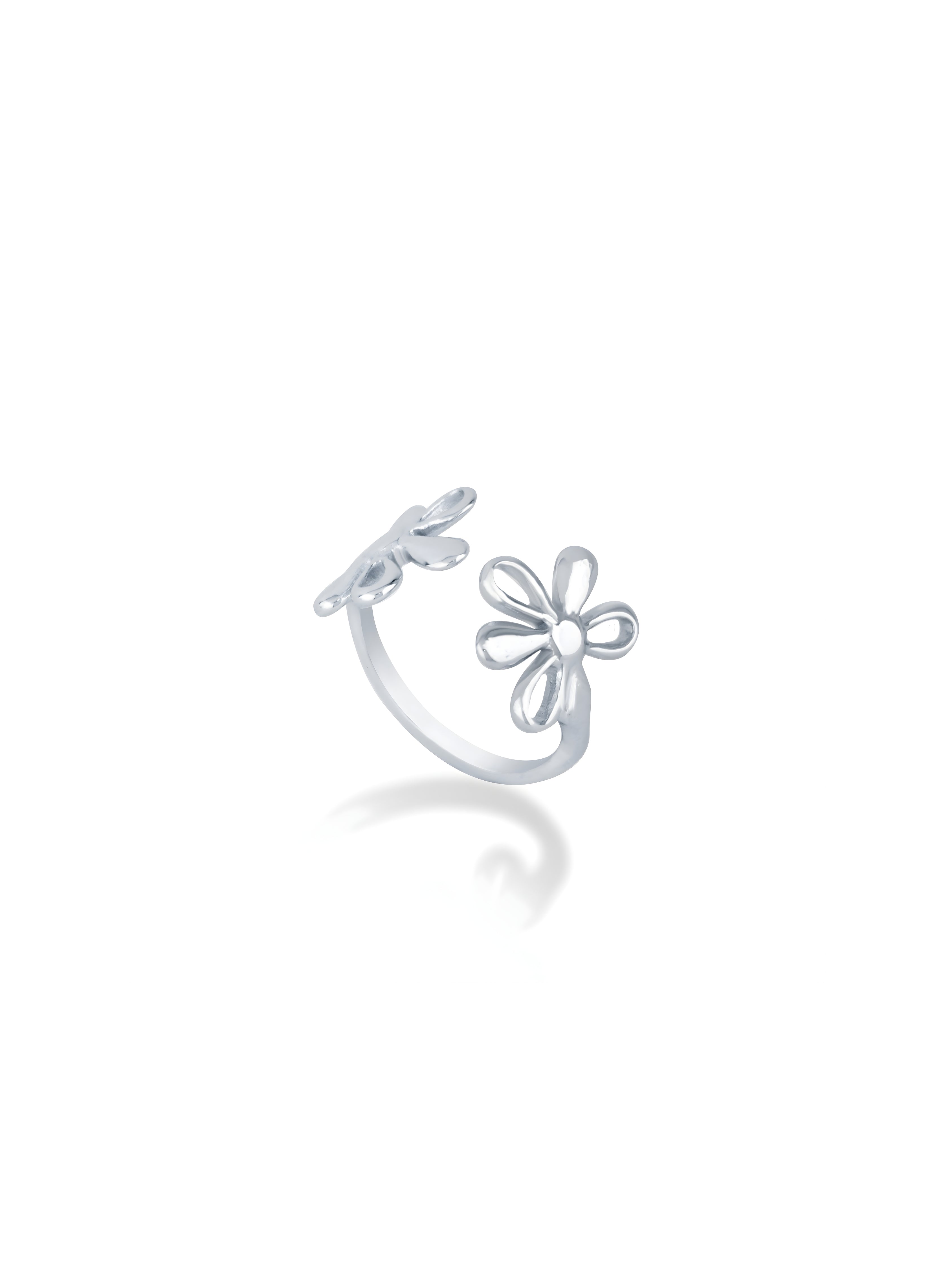Soft Bloom Petal Open Ring