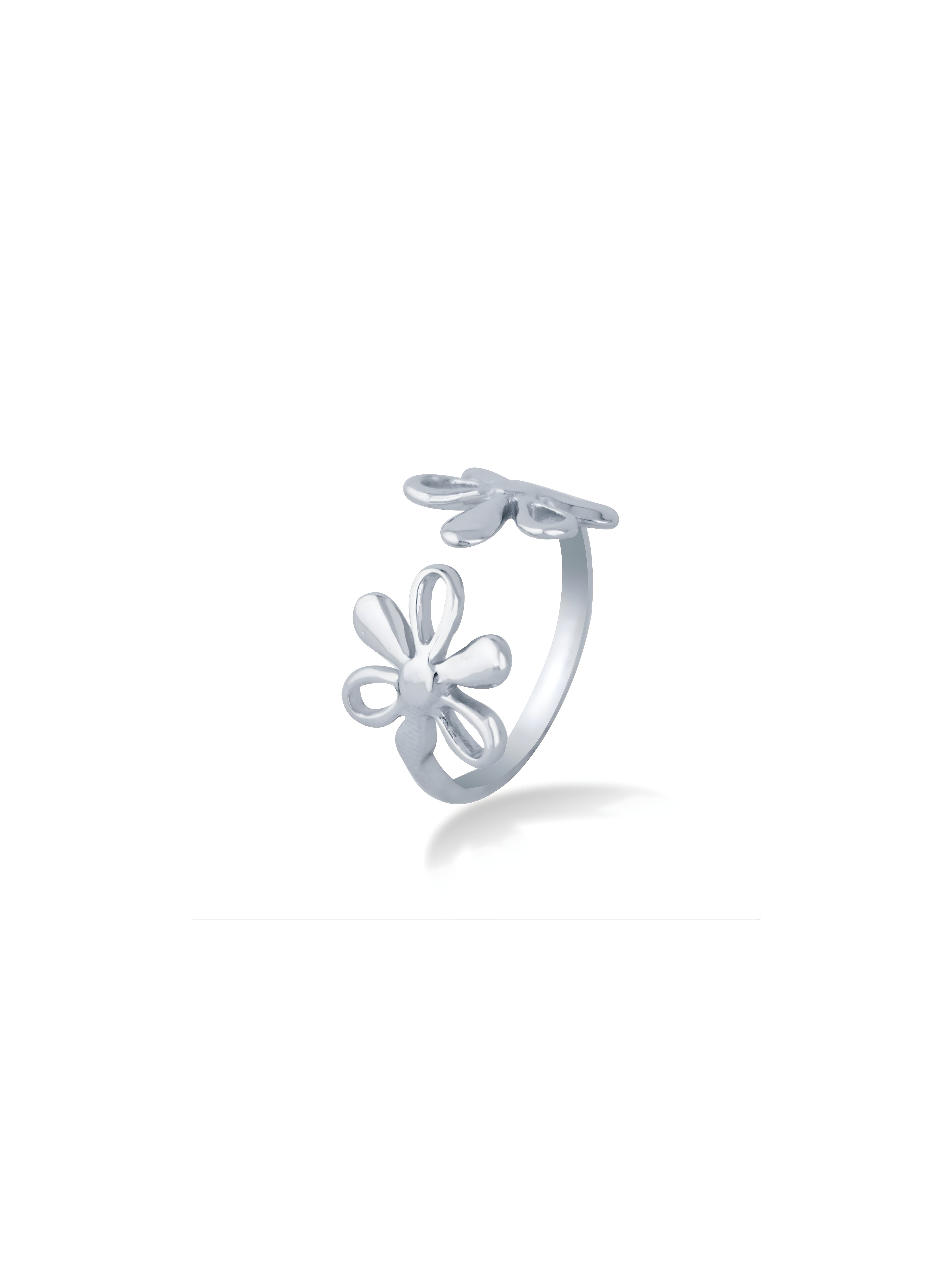 Soft Bloom Petal Open Ring