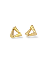 Unique Gold Geometric Triangle Stud Earrings