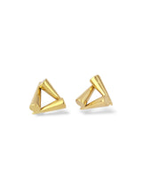 Unique Gold Geometric Triangle Stud Earrings - Doulaat