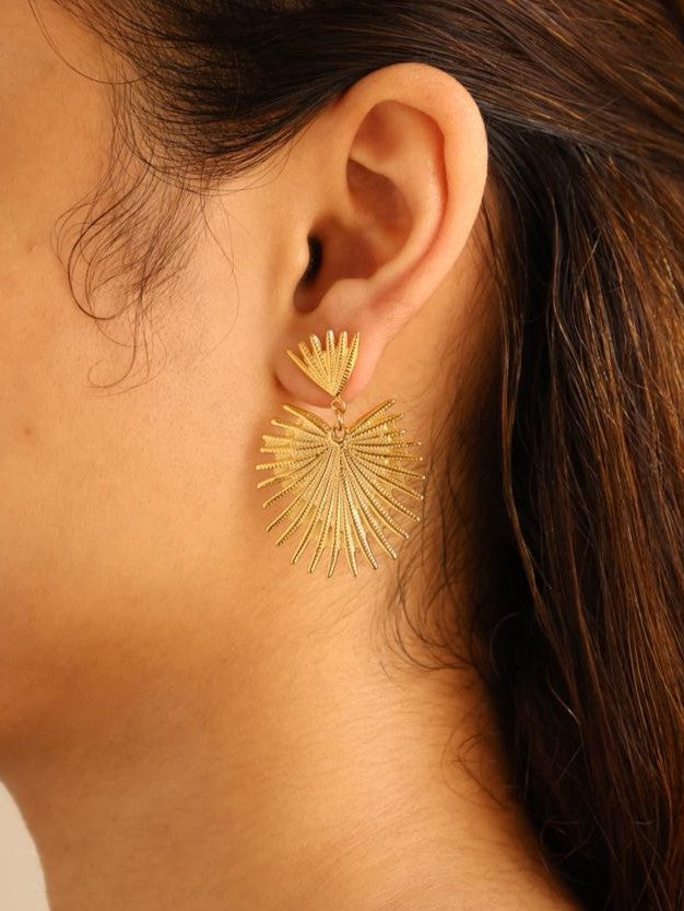 Golden Sunburst Earrings
