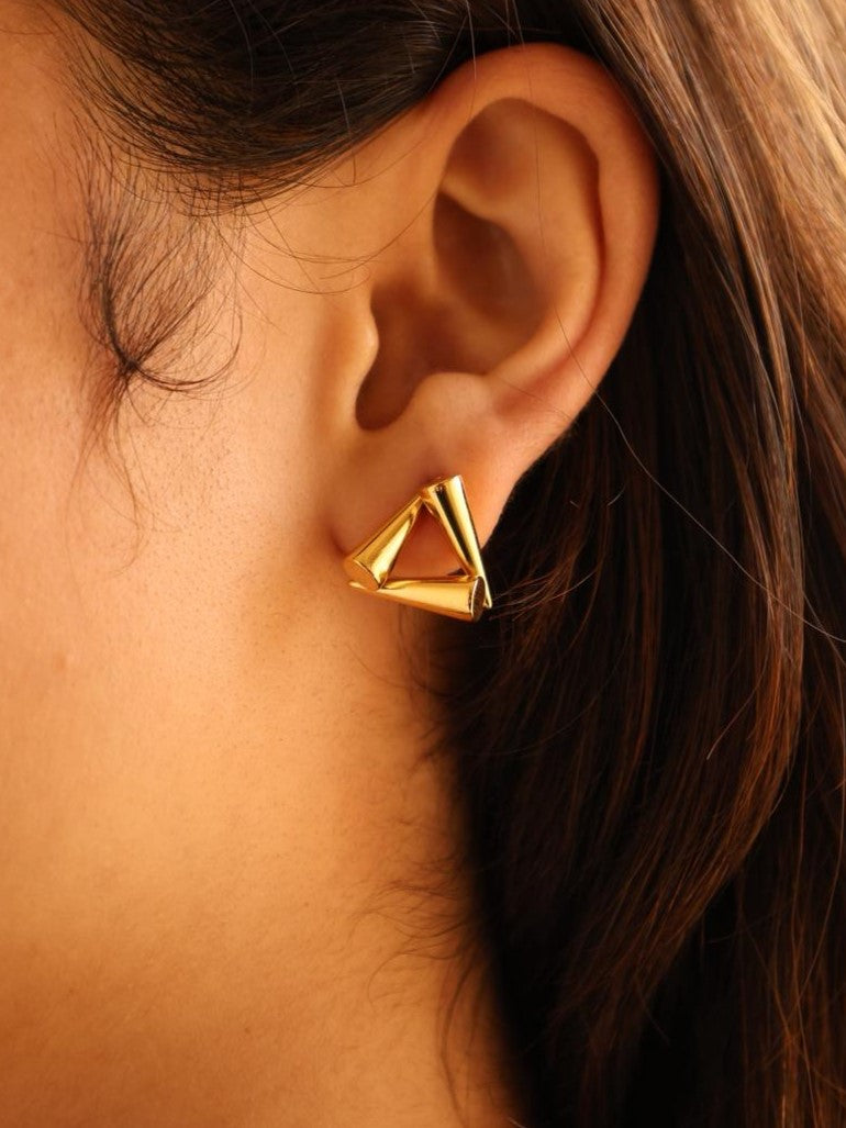 Geometric Triangle Earrings