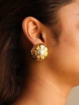 Leaf Pearl Studs
