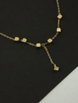 Minimalist Golden Cube Anklet