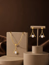 Geometric Pearl Jewelry Set