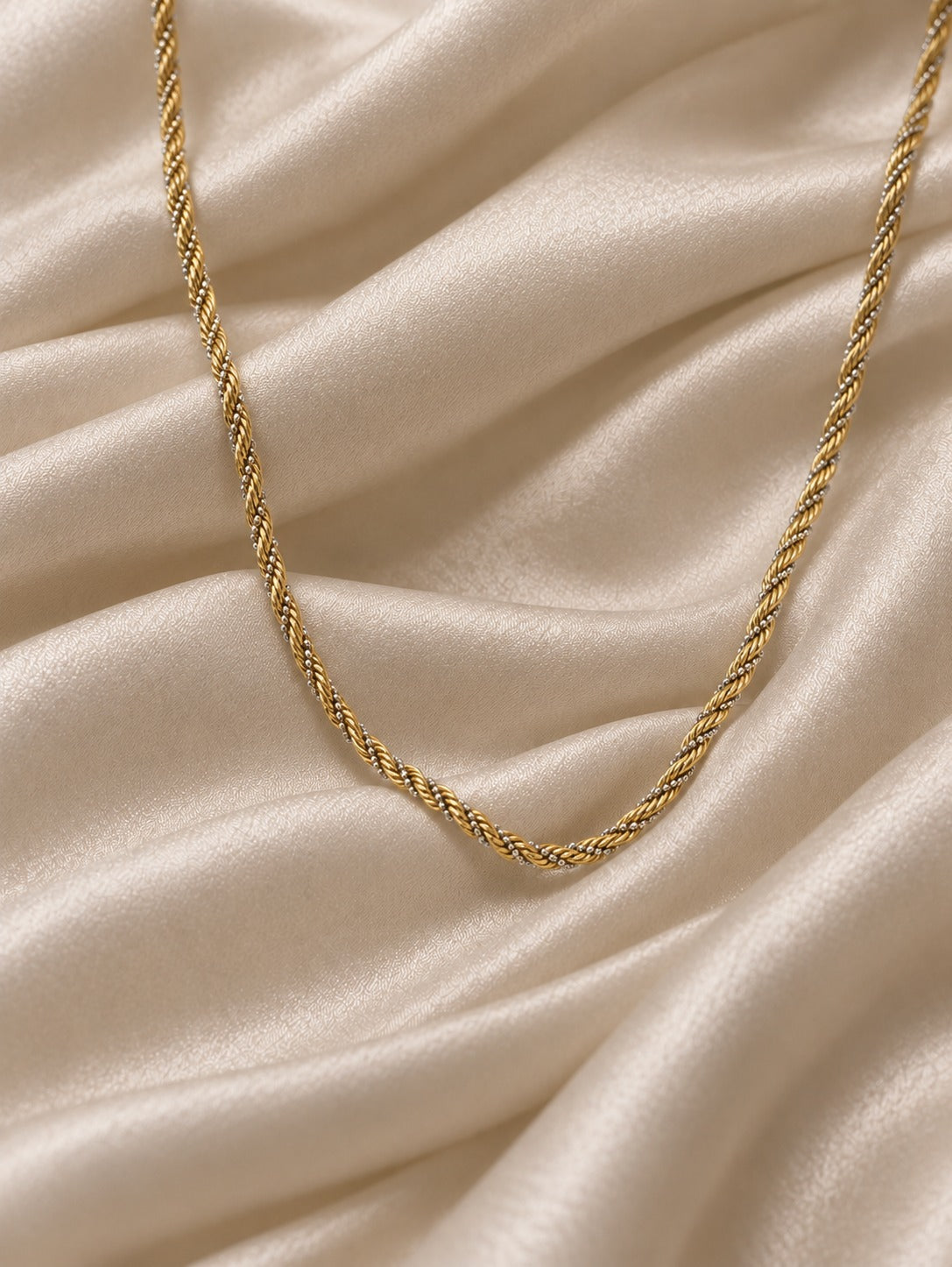 Dual-Tone Twisted Rope Chain