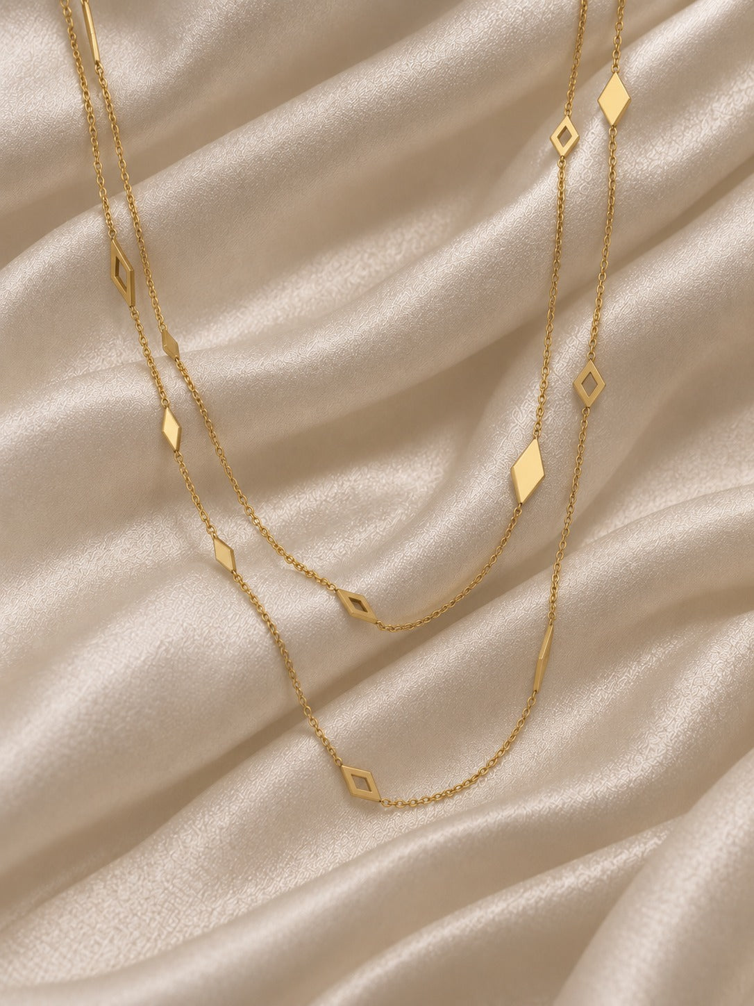 Geo-Frame Layered Necklace