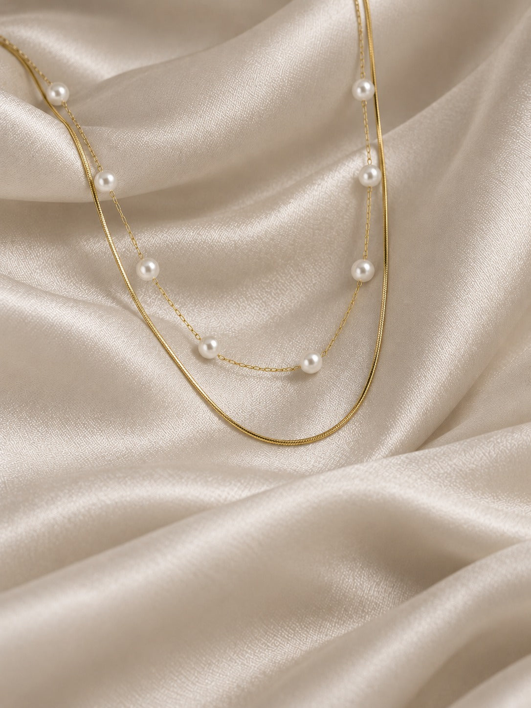 Starlight Pearl Layered Necklace
