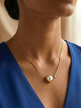 Classy Gold Plated Pearl Necklace for Women - Doulaat