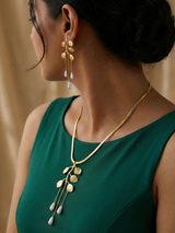 Leaf Branch Teardrop Jewelry Set