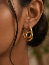 Spiral Coil Hoop Earrings
