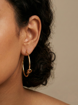 Knot Detail Hoop Earrings