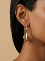Curved Horn Dangle Earrings