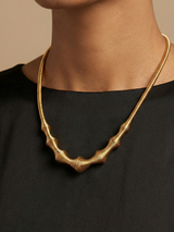 Undulating Ribbed Choker Necklace