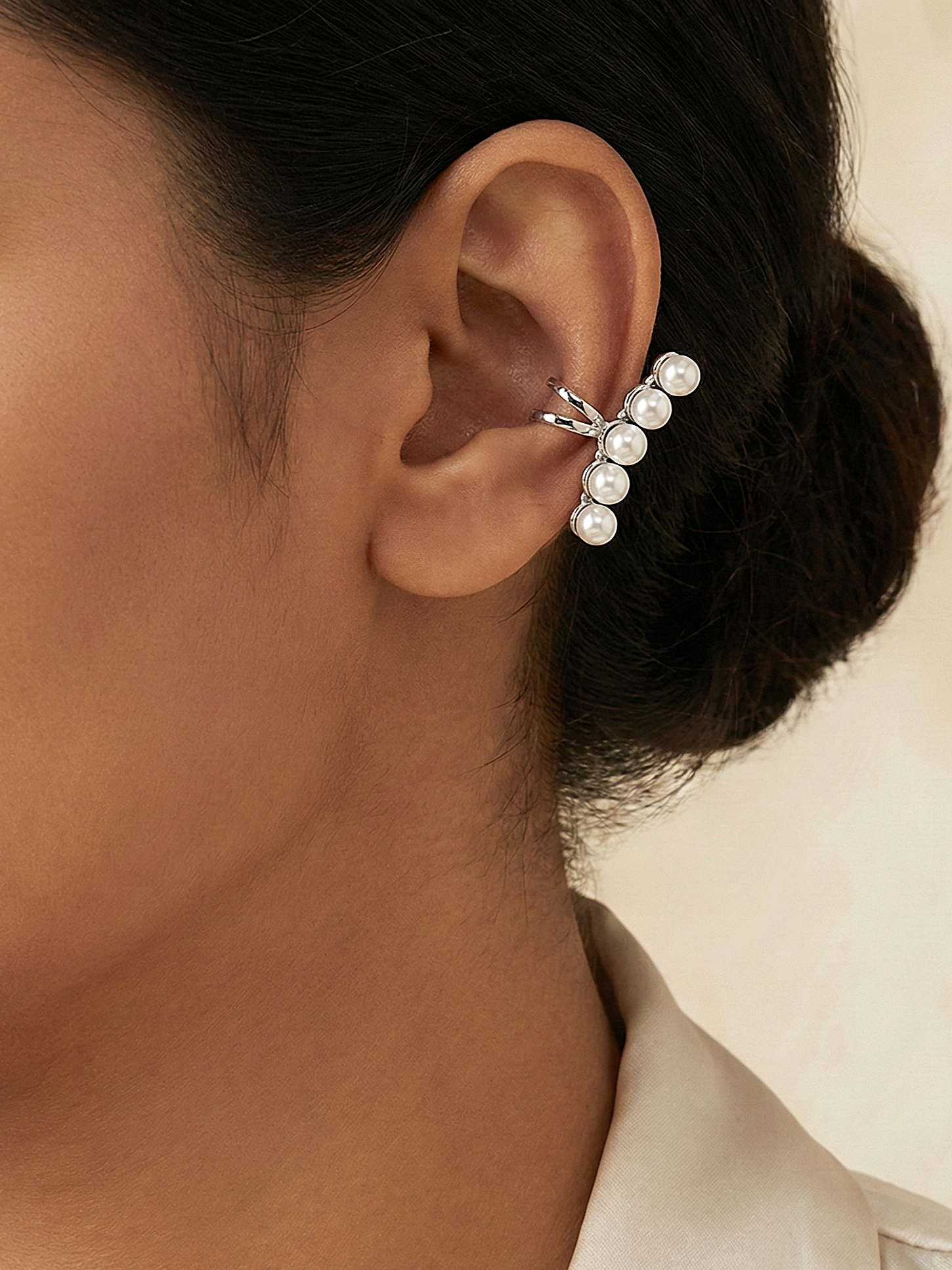 Five Pearl Ear Cuff