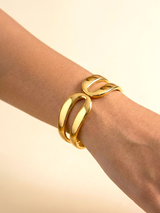 Modern Gold Serene Bangle for a Stylish Look