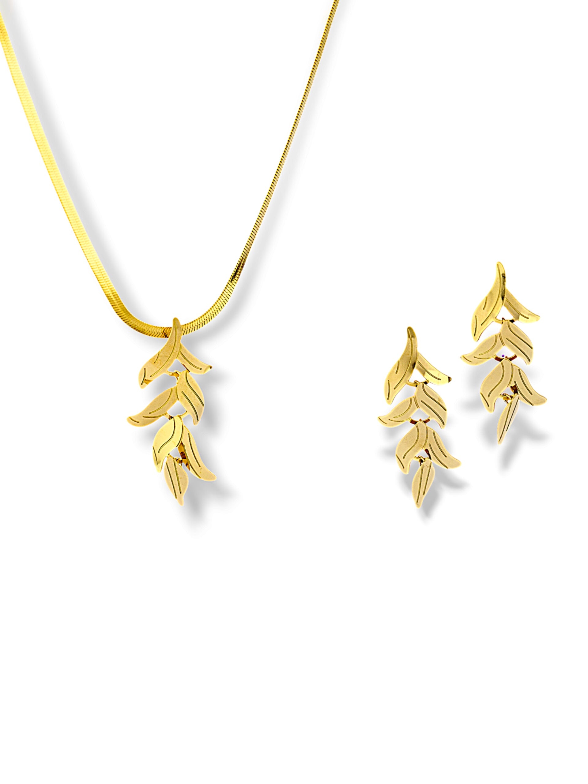 Leaf Cluster Jewelry Set