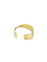 Luxury Minimalist Gold Statement Bangle with High Shine